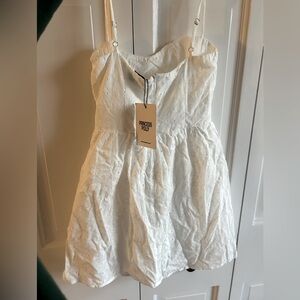 White mini dress